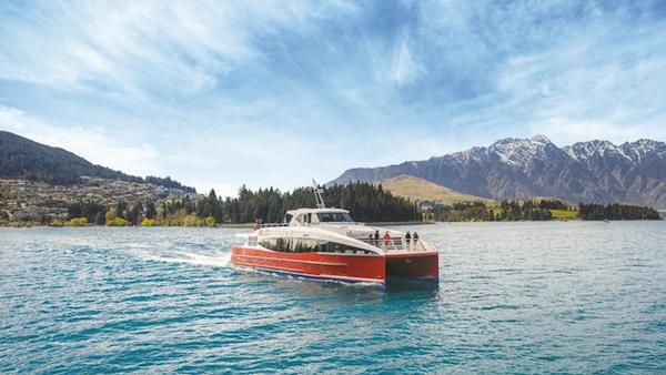 Spirit of Queenstown with The Remarkables backdrop.